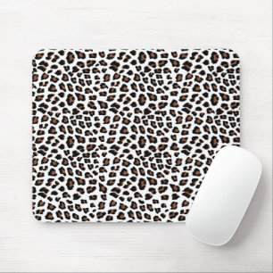 Mousepad Impressão Leopardo Branco