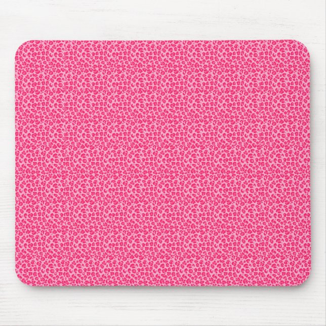 Mousepad Impressão Leopardo de Cheetah Rosa (Frente)
