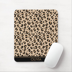 Mousepad Impressão Leopardo, Manchas, Leopardo Marrom, Seu 