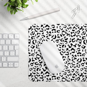 Mousepad Impressão Leopardo, Manchas Leopardo, Preto E Bran