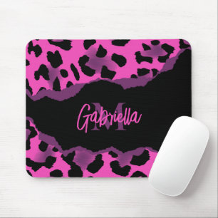 Mousepad Impressão Leopardo Rosa e Púrpura