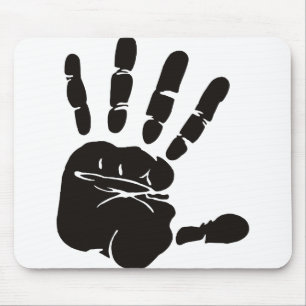 Mousepad Impressão Mão Preta