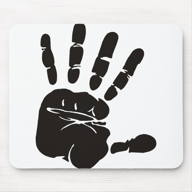 Mousepad Impressão Mão Preta (Frente)