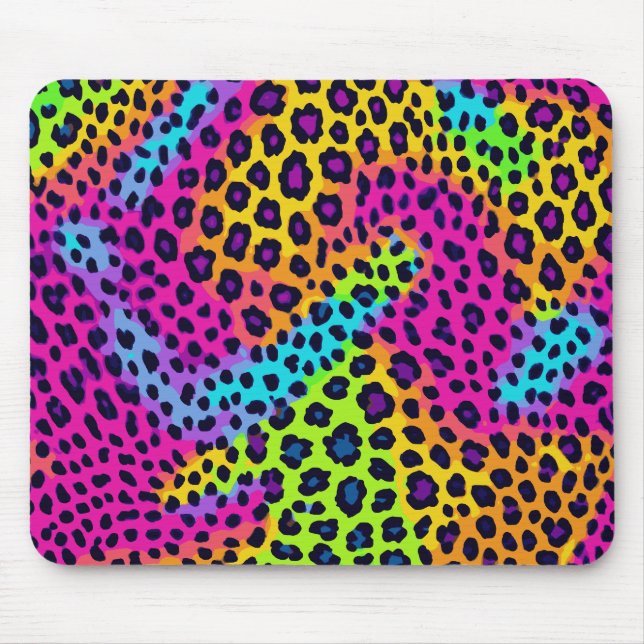 Mousepad Impressão Neon Leopard (Frente)