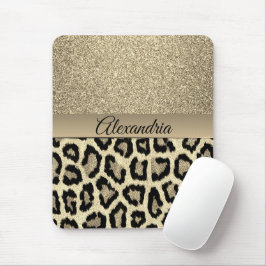 Mousepad Impressão ouro Glam Leopard
