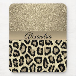 Mousepad Impressão ouro Glam Leopard