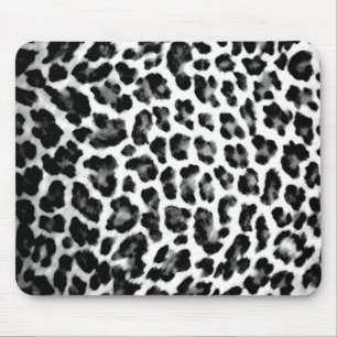 Mousepad Impressão preto & branco do leopardo