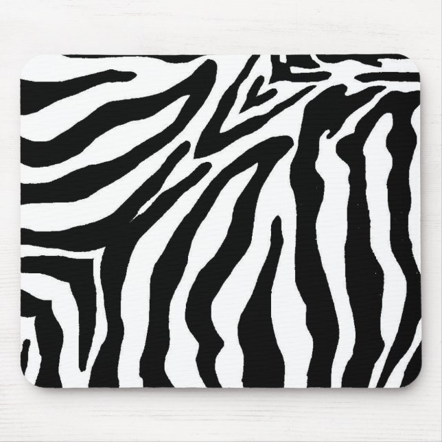 Mousepad Impressão preto e branco da zebra (Frente)