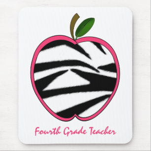 Mousepad Impressão quarta série Apple da zebra do profess