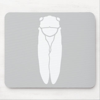 Mousepad Impressão retro branco do inseto da cigarra