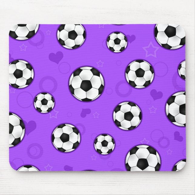 Mousepad Impressão roxo bonito da estrela de futebol (Frente)
