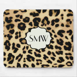 Mousepad Impressão Sassy Leopard Monogramada