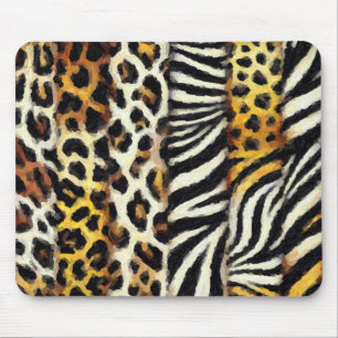 Mousepad Impressão Selvagem Mista Pintada Abstrata