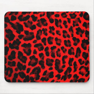 Mousepad Impressão vermelho do leopardo