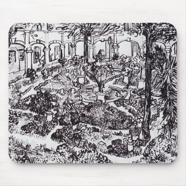 Mousepad Impressionismo Vincent Van Gogh Garten des Hospita (Frente)