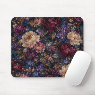 Mousepad Impressionista Floral Botânico Gótico Temperamenta