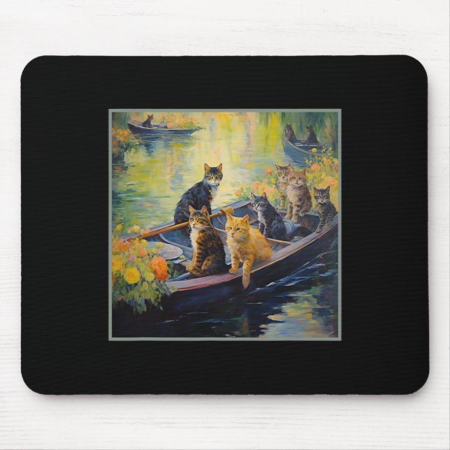 Mousepad Impressionista Francês Barco Engraçado (Frente)