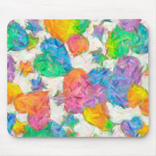 Mousepad Impressionista Pastel Namorados Hearts (Frente)