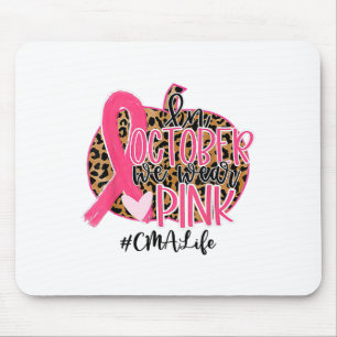Mousepad Impresso Médico Certificado Em Outubro Vestimos Ro