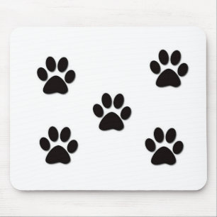 Mousepad Impressões da pata do filhote de cachorro