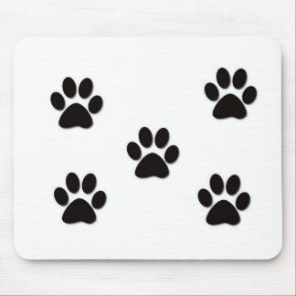 Mousepad Impressões da pata do filhote de cachorro