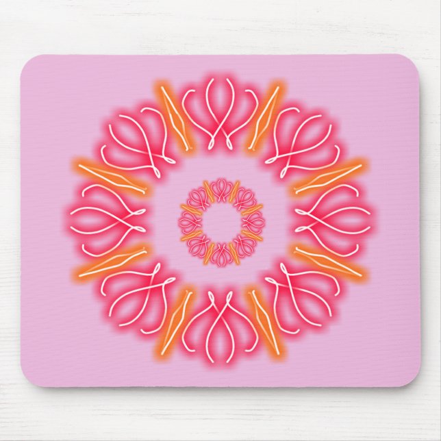 Mousepad Impressões de caleidoscópio (Frente)