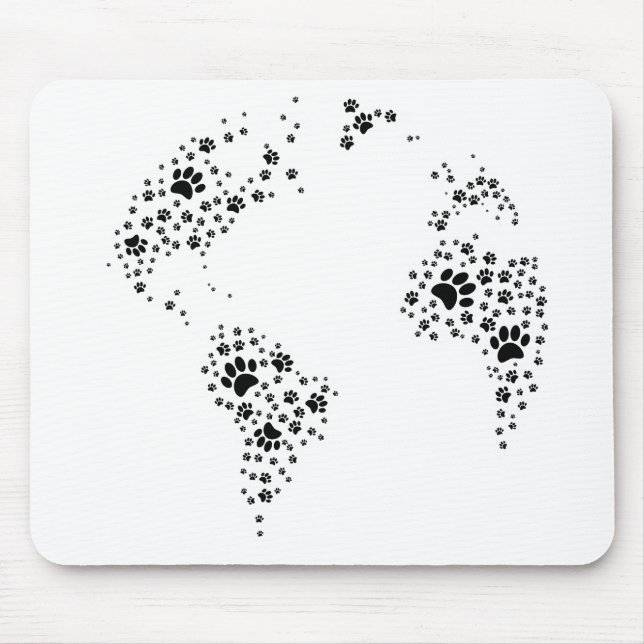 Mousepad Impressões de pássaros do Atlas Mundial (Frente)