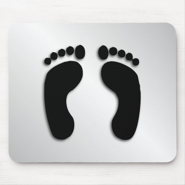 Mousepad Impressões de Pés Descalços (Frente)
