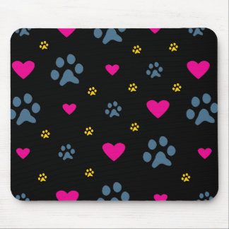 Mousepad Impressões e corações da pata