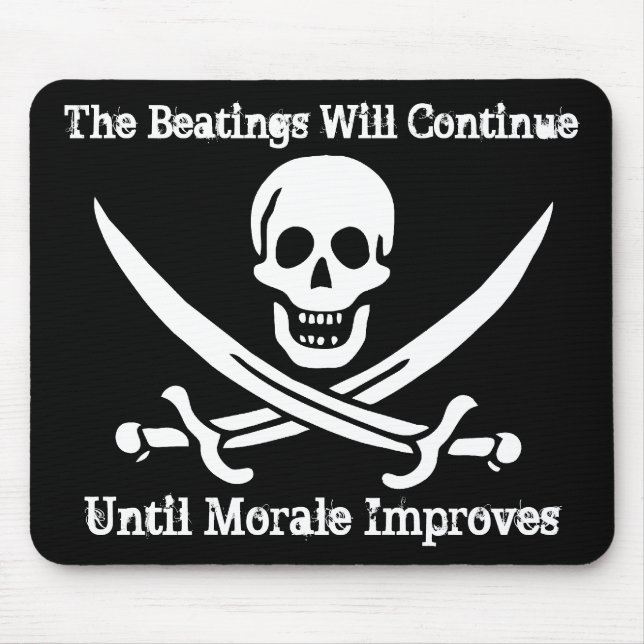 Mousepad Impulsionador de moral do pirata (Frente)