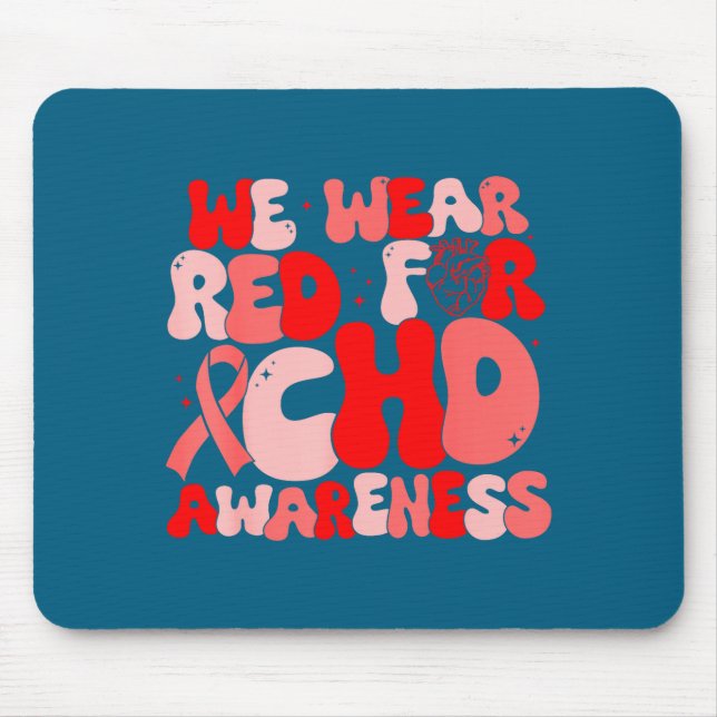 Mousepad In February We Wear Red Chd Awareness Heart Diseas (Frente)