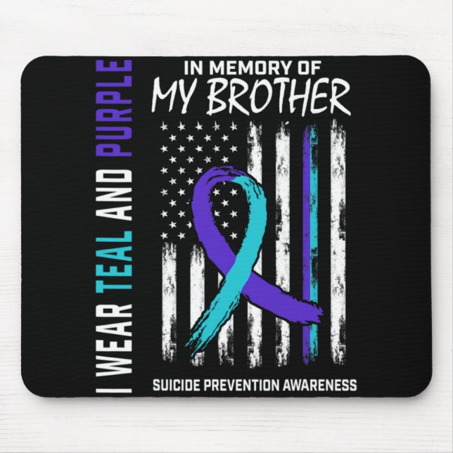 Mousepad In Memory Brother Suicide Awareness Prevention Ame (Frente)