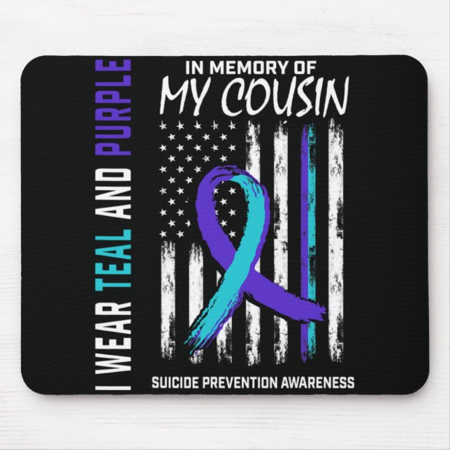 Mousepad In Memory Cousin Suicide Awareness Prevention Amer (Frente)
