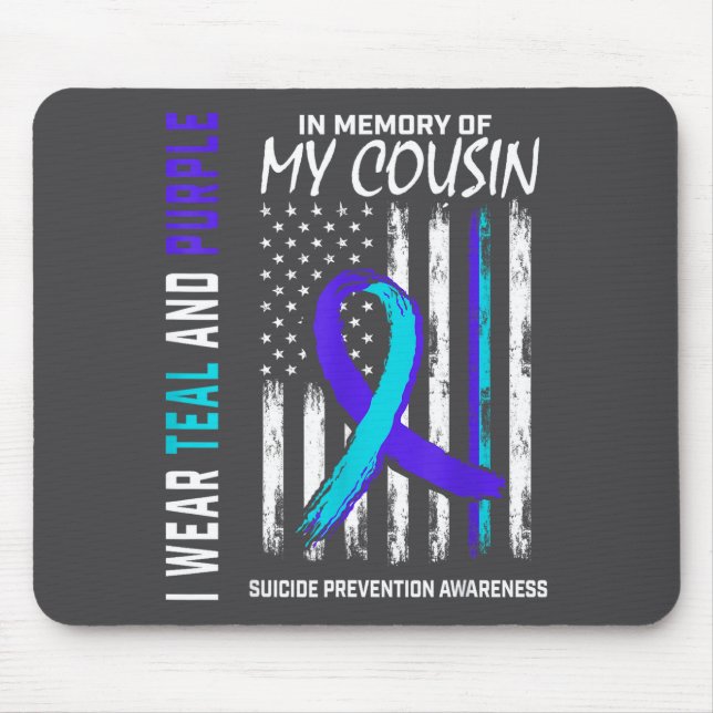 Mousepad In Memory Cousin Suicide Awareness Prevention Amer (Frente)
