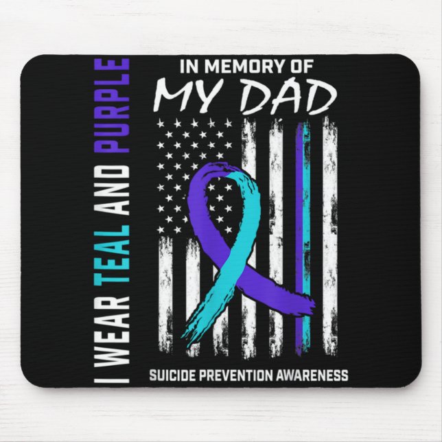 Mousepad In Memory Of Dad Suicide Prevention Awareness Amer (Frente)