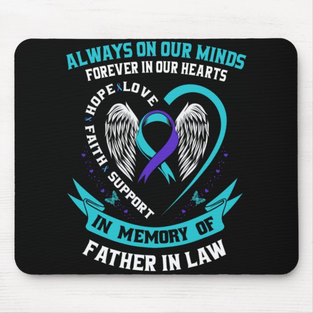 Mousepad In Memory Of My Father In Law Suicide Awareness Pr (Frente)