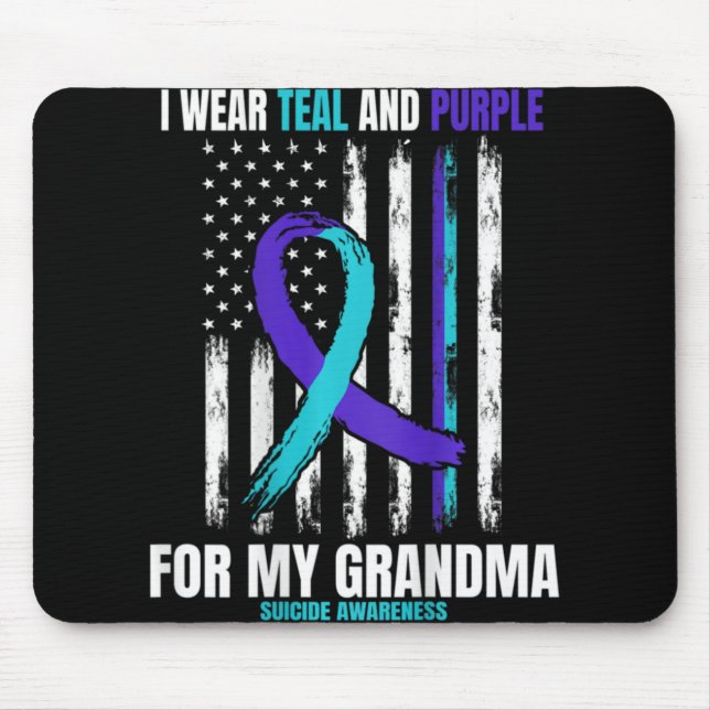 Mousepad In Memory Of My Grandma Suicide Awareness Flag Bac (Frente)