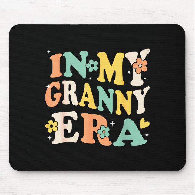 Mousepad In My Granny Era Funny Sarcastic Groovy Retro Moth (Frente)
