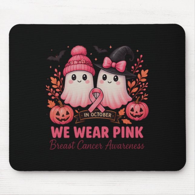 Mousepad In October We Wear Nk Ghosts Breast Cancer Awarene (Frente)