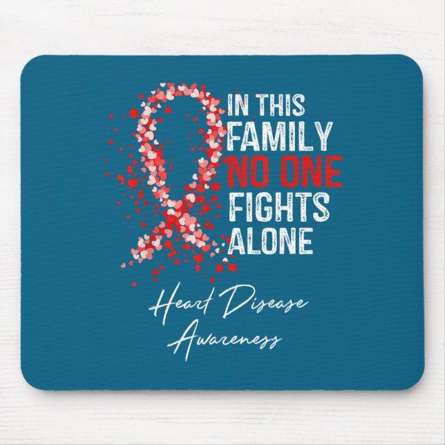 Mousepad In This Family Fights Alone Heart Disease Awarenes (Frente)