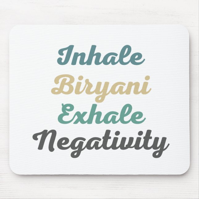 Mousepad Inalar Biryani Exalar Pad do Mouse Negativo (Frente)