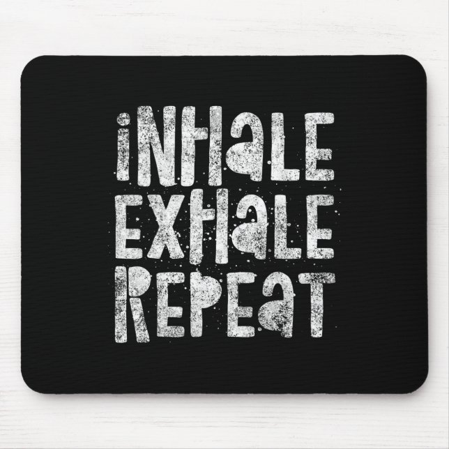 Mousepad Inalar, Exalar, Repetir, Exercício de Respiração A (Frente)