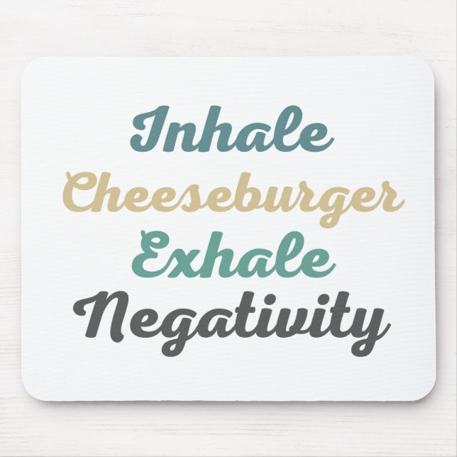 Mousepad Inalar Mouse de Negatividade do Cheeseburger (Frente)