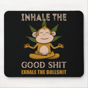 Mousepad Inalar o Bom - Exalar o Touro Um Macaco Engraçado 
