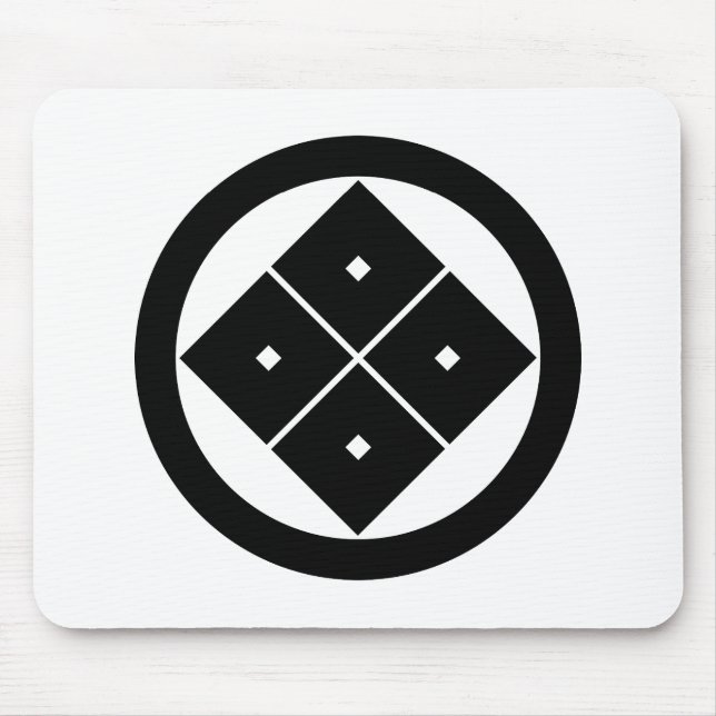 Mousepad Inclinação de quatro olhos quadrados em círculo (Frente)