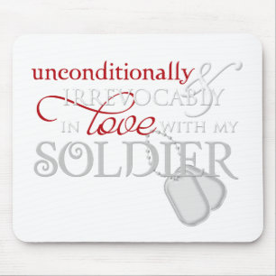 Mousepad Incondicional no amor com meu soldado