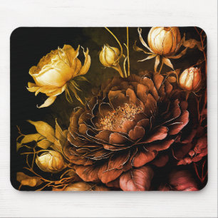 Mousepad Incrível Acento de ferrugem de Convênio Flores de