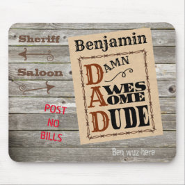 Mousepad Incrível Cara Ocidental Nome Personalizado