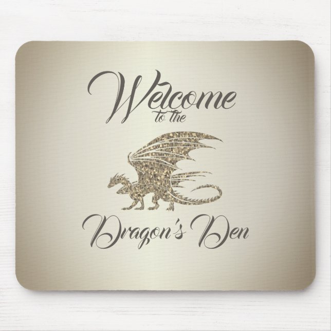 Mousepad Incrível Ouro de Dragão Mosaico Boas-vindas (Frente)