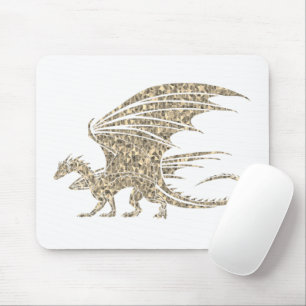 Mousepad Incrível Ouro Mosaico Dragon